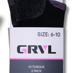 GRVL Socks - Womens Hi Torque Coolmax 2 Pack - Image 2